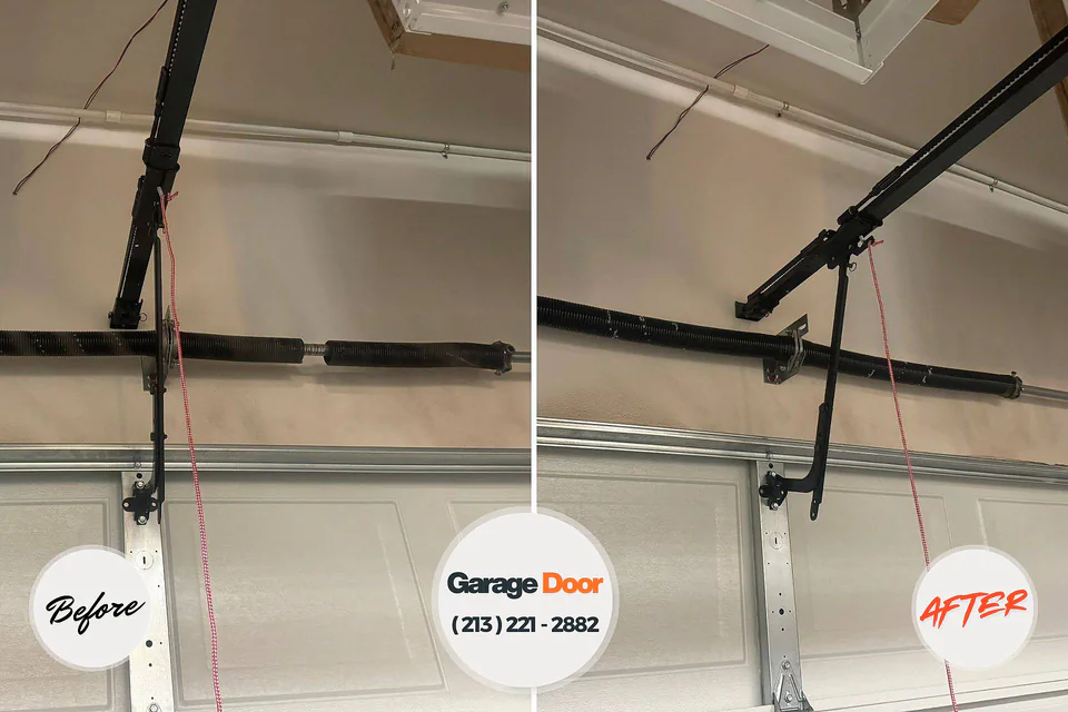 Before and after: garage door repair Morristown, TN